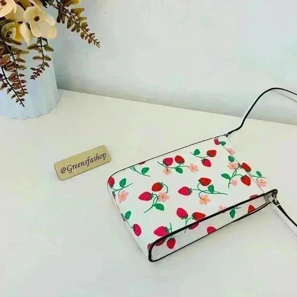 Kate Spade Purse Strawberry Vine North South Phone Crossbody - Picture 4 of 10